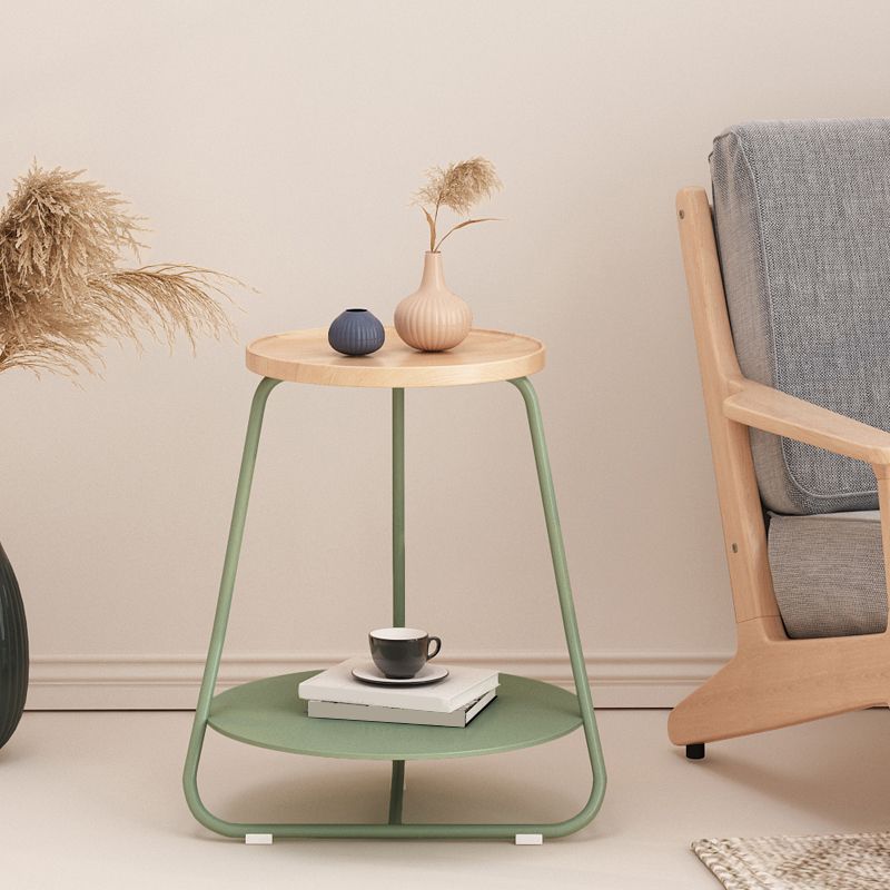 Tableau latérale en bois rond en bois scandinave 19.6 pouces