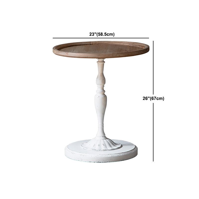 Mesa de cóctel envejecida de estilo francés, mesa de centro de madera para el hogar