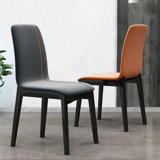 Faux Leather Contemporary Dining Room Chair Matte Finish Parsons Dining Chair Clearhalo ' kitchen&dining_furn' 'Dining Chairs' 'Dining Tables & Seating' 'dining_chair' 'furn' 'furn_dining_chair' 'Furniture' 'furniture_dining_chair' 'Kitchen & Dining Furniture' 'kitchen' 1200x1200_ce98c62d-ad86-4072-9479-15c2a2fb82f5