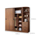 Artificial Wood Wardrobe Brown Wardrobe with Sliding Doors for Bedroom