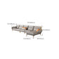 Mid Century Sofa and Chaise in Gray Flared Arm Sewn Pillow Back Sofa Clearhalo 'furn' 'furn_sectionals' 'Furniture' 'Living Room Furniture' 'Sectionals' 1200x1200_ce9c0156-e0d1-4278-9a46-eb663c6569a6