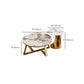 Round Coffee Table Cross Legs Coffee Table Set with Metal Legs Clearhalo 'Coffee & Accent Tables' 'Coffee Tables' 'coffee_tables' 'furn' 'furn_coffee_tables' 'Furniture' 'Living Room Furniture' 1200x1200_ce9d0b81-987a-4ea8-a01f-723da361bc39