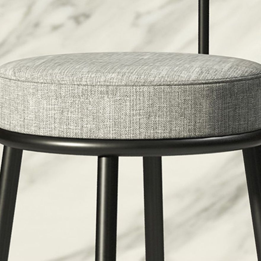 Contemporary  Low Back Home Stool Matte Finish Upholstered Bar Stools