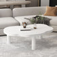 Table basse scandinave en bois massif blanc
