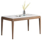 Rectangle Mid-Century Modern Dining Table White Sintered Stone Table with 4 Solid Wood Legs Clearhalo ' dining_table' 'Dining Tables & Seating' 'Dining Tables' 'furn' 'furn_dining_table' 'Furniture' 'furniture_dining_table' 'Kitchen & Dining Furniture' 'kitchen&dining_furn' 'kitchen' 'kitchen_dining_table' 1200x1200_ce9e3b11-3a53-4ff0-82b4-1034761673ea