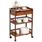 Rolling Kitchen Trolley Rectangular Bamboo Wooden Prep Table Clearhalo 'furn' 'furn_kitchen_islands_carts' 'Furniture' 'Kitchen & Dining Furniture' 'Kitchen Islands & Carts' 'kitchen_islands_carts' 1200x1200_ce9f05da-c1d9-480a-8c1a-5f41aa4d6397
