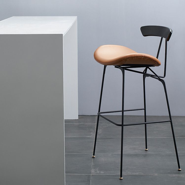 31.50" Industrial Bar and Counter Stool Low Back Stool with 4 Legs in Black Clearhalo 'Bar Furniture' 'Bar Stools' 'bar_stools' 'furn' 'furn_bar_stools' 'furniture_bar_stools' 'Kitchen & Dining Furniture' 'kitchen&dining_furn' 'kitchen' 'kitchen_furn' Furniture' 1200x1200_ce9f3a16-d9ae-4497-a371-f61ed8163e2f