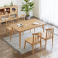 Rectangle Luxury Dining Table Wood Color Fixed Table with Beechwood Solid Wood