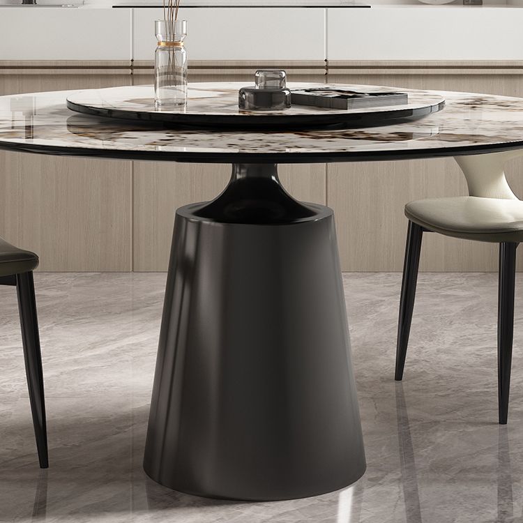 Traditional Luxury Round Dining Table Sintered Stone Table with Metal Pedestal Base Clearhalo ' dining_table' 'Dining Tables & Seating' 'Dining Tables' 'furn' 'furn_dining_table' 'Furniture' 'furniture_dining_table' 'Kitchen & Dining Furniture' 'kitchen&dining_furn' 'kitchen' 'kitchen_dining_table' 1200x1200_cea2f2aa-558d-4b54-8544-58b09c69939f