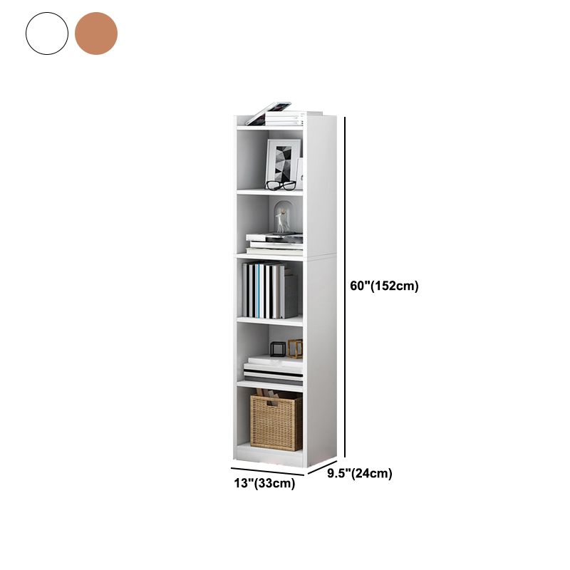 Houten boekenkast moderne minimalistische thuisstudie hoek rechthoekige boekenplank