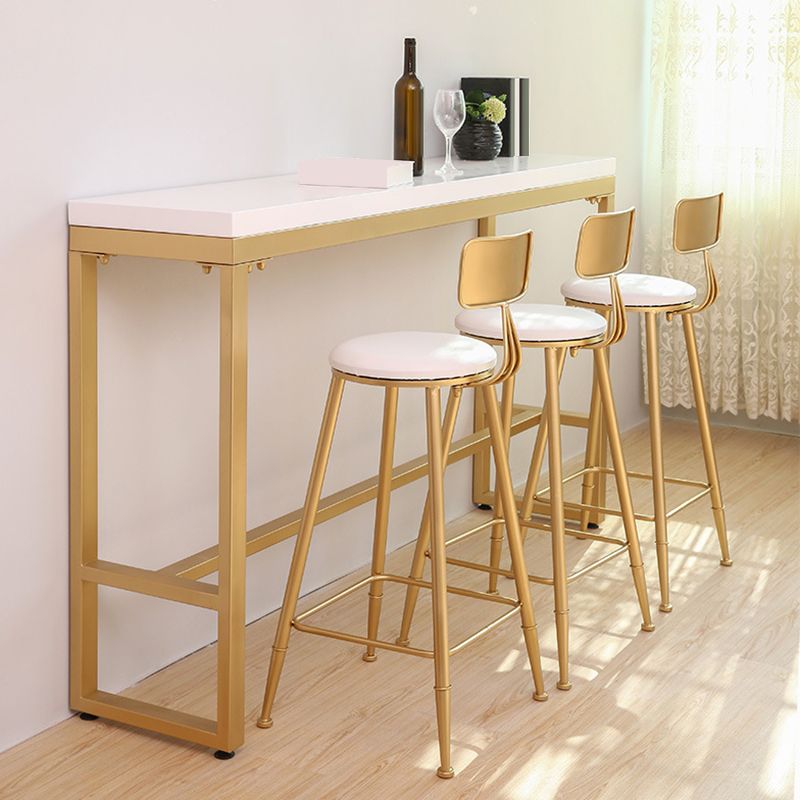 Rectangle Pub Table Glam Solid Wood Bar Table for Indoor and Breakroom Clearhalo 'Bar Furniture' 'Bar Tables' 'bar_tables' 'furn' 'furn_bar_tables' 'Furniture' 'Kitchen & Dining Furniture' 1200x1200_cea41e8f-c529-4ecf-bbbf-014934056d45