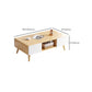 Wood Coffee Table Modern Single Coffee Table with with Storage Drawers Clearhalo 'Coffee & Accent Tables' 'Coffee Tables' 'coffee_tables' 'furn' 'furn_coffee_tables' 'Furniture' 'Living Room Furniture' 1200x1200_cea44613-e8ef-4c3e-8f9d-c70a3c4ec7fb