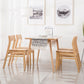 Wood Contemporary Kitchen Armless Chairs Open Back Dining Side Chair