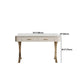 Metal with Padded Stool Vanity Table Luxurious Makeup Desk in Beige