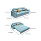 Faux Leather Sofa Bed with Pillows Sofa in Azure with Storage Clearhalo 'furn' 'furn_futons' 'Furniture' 'Futons & Daybeds' 'Futons' 'Living Room Furniture' 1200x1200_cea94a4a-1b80-43fd-a455-c6d9ea03dfb5