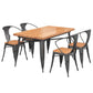 Solid Wood Dining Table Industrial 4 Legs Dining Table with Metal Base Clearhalo ' dining_table' 'Dining Tables & Seating' 'Dining Tables' 'furn' 'furn_dining_table' 'Furniture' 'furniture_dining_table' 'Kitchen & Dining Furniture' 'kitchen&dining_furn' 'kitchen' 'kitchen_dining_table' 1200x1200_ceab2605-e9b1-4841-a5f3-386d01aad776