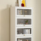 Modern Engineered Wood Bookshelf Standaard gesloten achterste boekenkast met deuren
