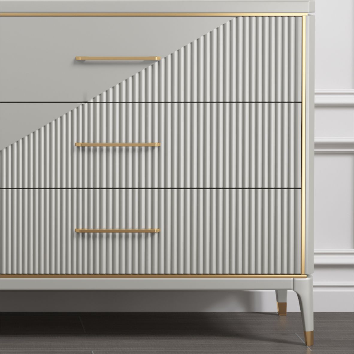 Cofre de almacenamiento Glam clásico 3/5/6/10 cajones de cajones dobles, 15.6 pulgadas de ancho