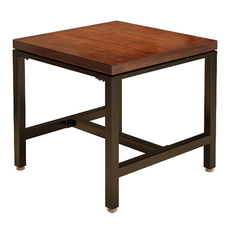 Square Solid Wooden Table Industrial Dining Table with Metal Trestle Base Clearhalo ' dining_table' 'Dining Tables & Seating' 'Dining Tables' 'furn' 'furn_dining_table' 'Furniture' 'furniture_dining_table' 'Kitchen & Dining Furniture' 'kitchen&dining_furn' 'kitchen' 'kitchen_dining_table' 1200x1200_cead8b94-b5ac-4d3f-84a5-946f73afab1c