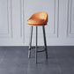 Glam Metal Barstool Faux Leather Footrest Stool in Matte Finsih for Indoor Clearhalo 'Bar Furniture' 'Bar Stools' 'bar_stools' 'furn' 'furn_bar_stools' 'Furniture' 'Kitchen & Dining Furniture' 1200x1200_ceae1178-a780-4537-ba80-21184fb921ba