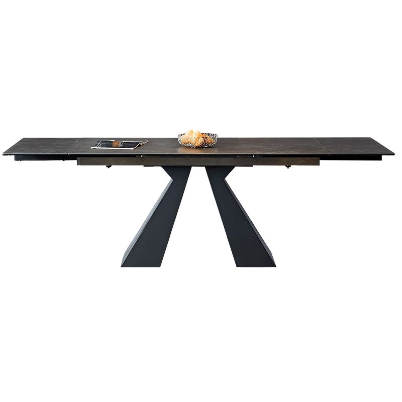 Modern Sintered Stone Extendable Dining Table Set Rectangle Home Dining Set Clearhalo 'Dining Room Sets' 'Dining Tables & Seating' 'dining_room_set' 'furn' 'furn_dining_room_set' 'Furniture' 'furniture_dining_room_set' 'Kitchen & Dining Furniture' 'kitchen&dining_furn' 'kitchen' 1200x1200_ceae5dae-d687-4dbd-938c-3fa950e657ea