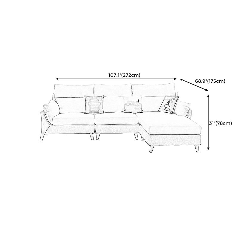 30.71"High Pillow Top Arm Sofa Fabric Cushion Back Sectional for Living Room Clearhalo 'furn' 'furn_sectionals' 'Furniture' 'furniture_sectionals' 'Living Room Furniture' 'Sectionals' 1200x1200_ceaf904b-652f-4272-9ab7-55129a36366c