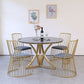 Table à manger de luxe traditionnelle Table ronde en marbre artificiel pour la maison