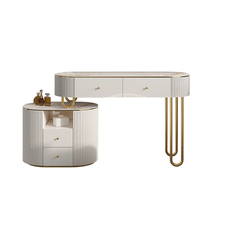 Slate Top Glam Make-up Eitelkeit 4 Schubladen Eitelkeitsverkederedisch Set