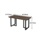 Industrial Style Dining Table Black Base Dining Table for Dining Room Clearhalo 'Dining Tables & Seating' 'Dining Tables' 'dining_table' 'furn' 'furn_dining_table' 'Furniture' 'furniture_dining_table' 'Kitchen & Dining Furniture' 'kitchen' 'kitchen_dining_table' 1200x1200_ceb146f9-a787-4e91-9f85-99533aca5985