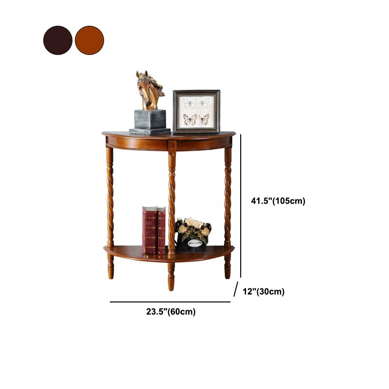 4 Beine Halbmondholz Mitte des Jahrhunderts moderner Konsolentisch für die Halle