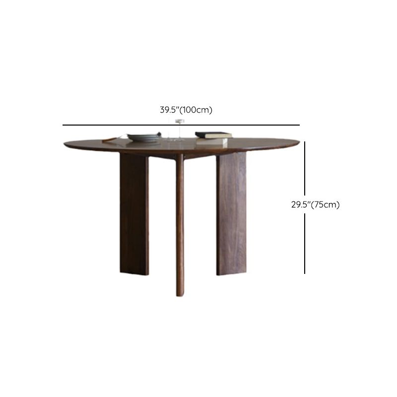 Dinner Kitchen Table Dining Room Round Wood Top Dining Table Clearhalo 'Dining Tables & Seating' 'Dining Tables' 'dining_table' 'furn' 'furn_dining_table' 'Furniture' 'Kitchen & Dining Furniture' 1200x1200_ceb2e225-302f-47ea-b70d-dfa2d7a027fb