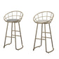 コンテンポラリーラウンドバースツールフットレスト付きアームレスバースツール