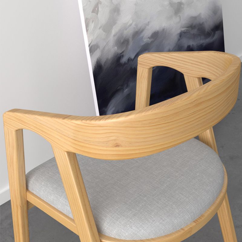 Contemporary Solid Wood Dining Chair Upholstered Fabric Dining Arm Chair Clearhalo 'Dining Chairs' 'Dining Tables & Seating' 'dining_chair' 'furn' 'furn_dining_chair' 'Furniture' 'Kitchen & Dining Furniture' 1200x1200_ceb4cf74-2bc7-40e5-84a0-80e3fbd60c5b