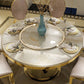 Mesa de comedor redonda convertible, mesa de pedestal para cocina, comedor