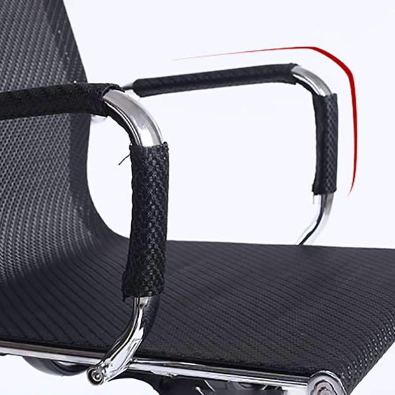 Gestoffeerde computerbureau stoel met metalen frame eigentijdse ergonomische bureaustoelstoel