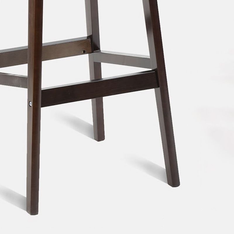 Scandinavian Wood Brown Counter Stools Round Seat Bar Stools with Footrest Clearhalo 'Bar Furniture' 'Bar Stools' 'bar_stools' 'furn' 'furn_bar_stools' 'furniture_bar_stools' 'Kitchen & Dining Furniture' 'kitchen&dining_furn' 'kitchen' 'kitchen_furn' Furniture' 1200x1200_ceb6044c-6efb-4c6d-aac6-a5b3be0afff3