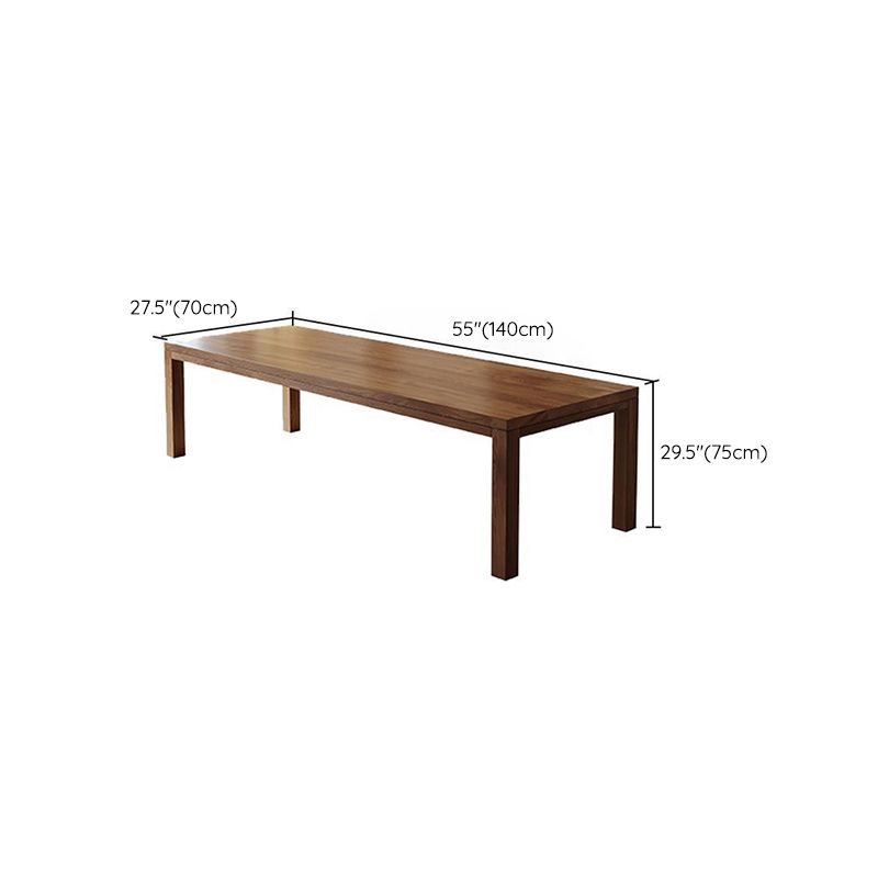 Mesa de comedor moderna de madera maciza, mesa de comedor de 4 patas para comedor