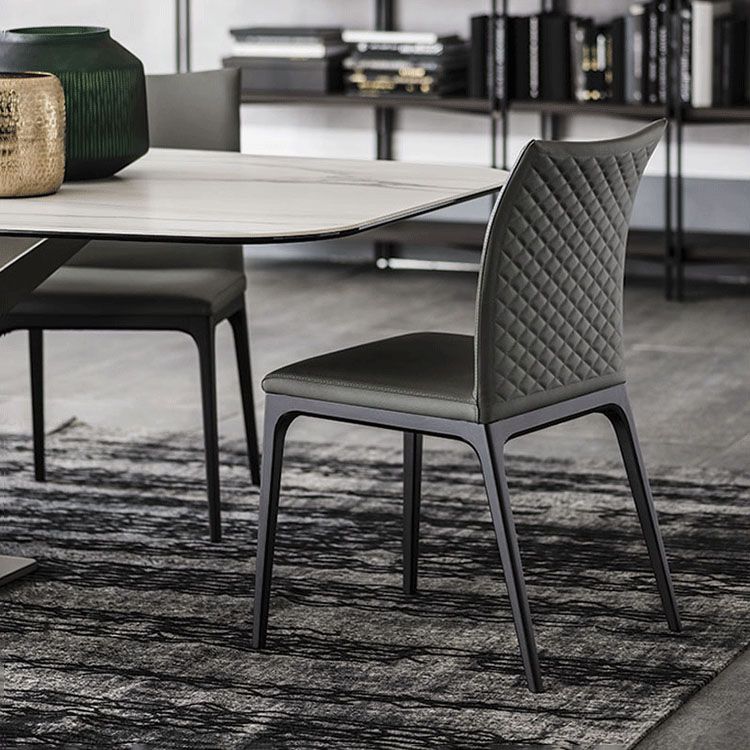 Sillas de comedor de estilo moderno sillas sin brazo con patas de metal para cocina