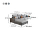 Modern 5-seat Faux Leather Sectional Square Arm Sectional with 4 Pillows Clearhalo 'furn' 'furn_sectionals' 'Furniture' 'Living Room Furniture' 'Sectionals' 1200x1200_ceba26f5-1e32-4bf8-b3d6-2cca798e7be5