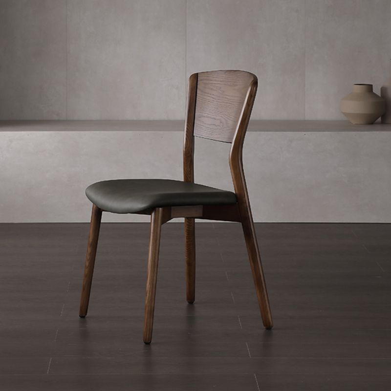 Contemporary Open Back Dining Side Chair Armless Wooden Legs Side Chairs Clearhalo ' kitchen&dining_furn' 'Dining Chairs' 'Dining Tables & Seating' 'dining_chair' 'furn' 'furn_dining_chair' 'Furniture' 'furniture_dining_chair' 'Kitchen & Dining Furniture' 'kitchen' 1200x1200_ceba78db-2d28-465e-a01f-c427b4ae0f53