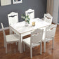 Victorian Style Marble Dining Set with White Fixed Table and 4 Legs Base for Home Use Clearhalo 'Dining Room Sets' 'Dining Tables & Seating' 'dining_room_set' 'furn' 'furn_dining_room_set' 'Furniture' 'furniture_dining_room_set' 'Kitchen & Dining Furniture' 'kitchen&dining_furn' 'kitchen' 1200x1200_ceba9a4a-0e35-4609-a446-f8e1c2673c4c