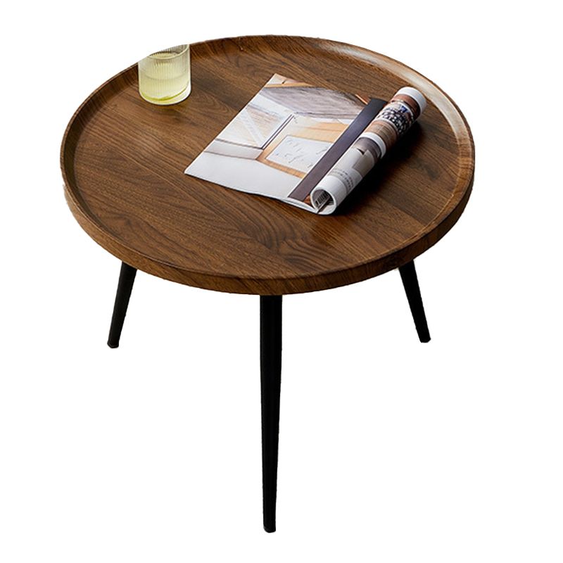 Modern Style Round/oval Wooden Table Metal 4 Legs Base Coffee Table Clearhalo 'Coffee & Accent Tables' 'Coffee Tables' 'coffee_tables' 'furn' 'furn_coffee_tables' 'Furniture' 'Living Room Furniture' 1200x1200_cebd93ff-062d-42e1-859a-3efa3dcc5dc8