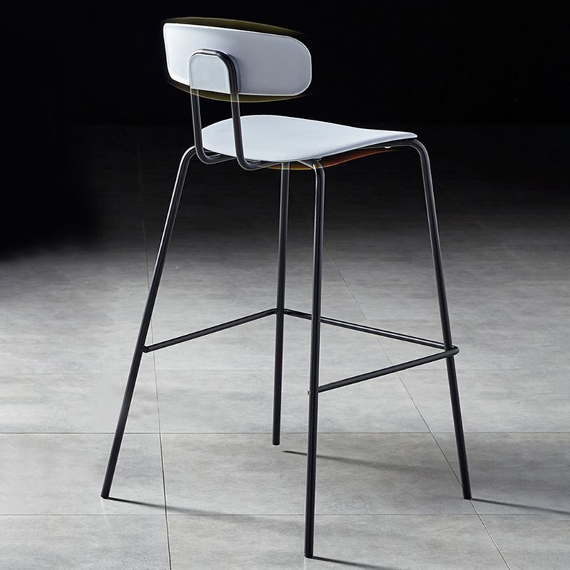 Nordic Style Leather Seat Backrest Bar Chair Front Desk High Chair Clearhalo 'Bar Furniture' 'Bar Stools' 'bar_stools' 'furn' 'furn_bar_stools' 'Furniture' 'Kitchen & Dining Furniture' 1200x1200_cebe632d-0797-437a-a2a4-2a9c496022b6