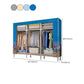 Contemporary Wardrobe Armoire with Shelves Steel Wardrobe Closet for Home Clearhalo 'Armoires & Wardrobes' 'armoires_wardrobes' 'Bedroom Furniture' 'furn' 'furn_armoires_wardrobes' 'Furniture' 1200x1200_cebed670-8e20-4fc9-b168-cc724357812f