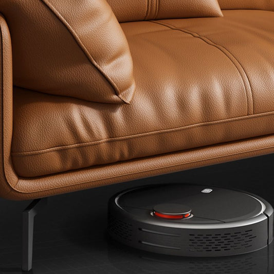 Pillow Top Arm Sofa Modern Faux Leather Cushions Sofa in Orange Clearhalo 'furn' 'furn_sofas' 'Furniture' 'Living Room Furniture' 'Sofa' 'sofas' 1200x1200_cebf011f-9ec8-4300-8c41-4bc947d481f5