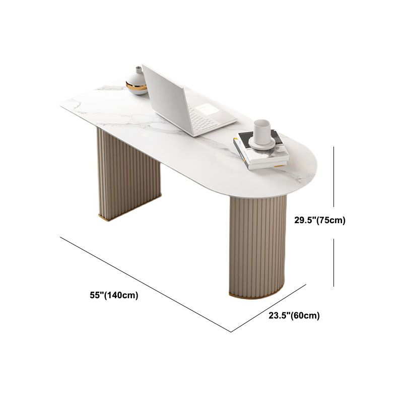 Bureau de bureau de piédestal glam