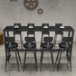 Stone Bar Table Industrial Bar Dining Table with Trestle Base in Black Clearhalo 'Bar Furniture' 'Bar Tables' 'bar_tables' 'furn' 'furn_bar_tables' 'Furniture' 'furniture_bar_tables' 'Kitchen & Dining Furniture' 1200x1200_cec016ec-4288-43f7-bc5c-b4faaf47d3a5