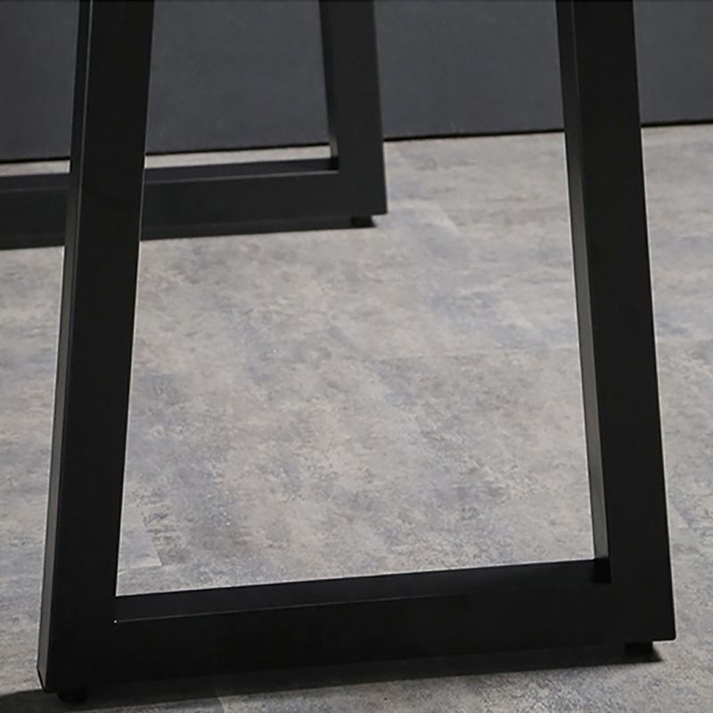Rectangle Wood Top Counter Table Metal Black Legs 42-inch Height Industrial Bar Table Clearhalo 'Bar Furniture' 'Bar Tables' 'bar_tables' 'furn' 'furn_bar_tables' 'Furniture' 'furniture_bar_tables' 'Kitchen & Dining Furniture' 'kitchen&dining_furn' 'kitchen' 1200x1200_cec10396-4b94-4271-b598-a1e8f05aa868
