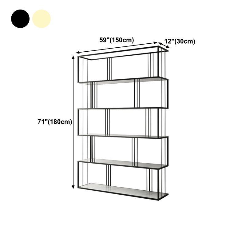 Glam Open Etagere Bookshelf Vertical Iron Bookshelf for Home Clearhalo 'Bookcases' 'furn' 'furn_bookcases' 'Furniture' 'furniture_bookcases' 'kitchen' 'kitchen_bookcases' 'Living Room Furniture' 'Office Furniture' 1200x1200_cec1401f-cff4-42ec-ae7c-b3b9df1d1d2f