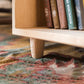Estantería trasera abierta de estilo moderno, estantería de madera maciza para oficina